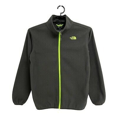 The North Face youth boys Collared Gray Fleece Zip Up Jacket size L 12/14 years