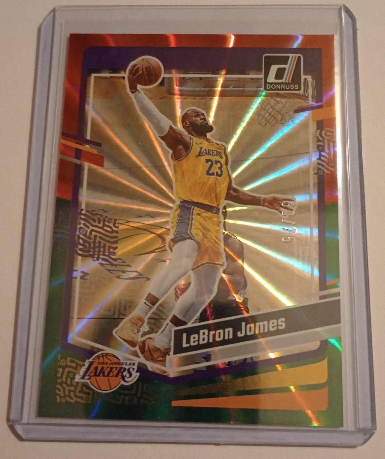 LeBron James Red/Green Holo Insert - Lakers