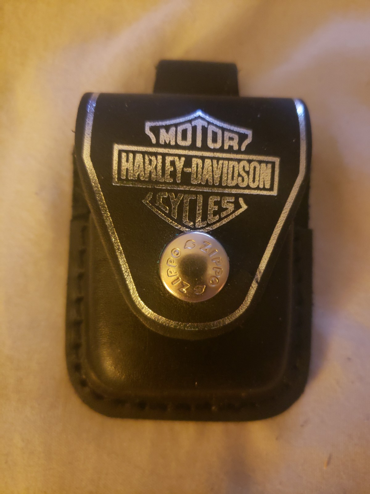 Harley Davidson leather zippo case