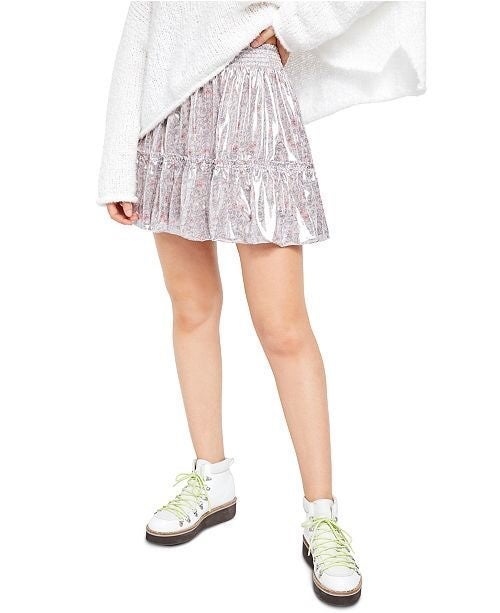 Free People Lavender Bubble Skirt Size L