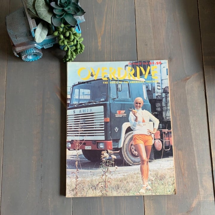 1973 March Overdrive Vintage Trucker Magazine Semi Truck Big Rig Collectible