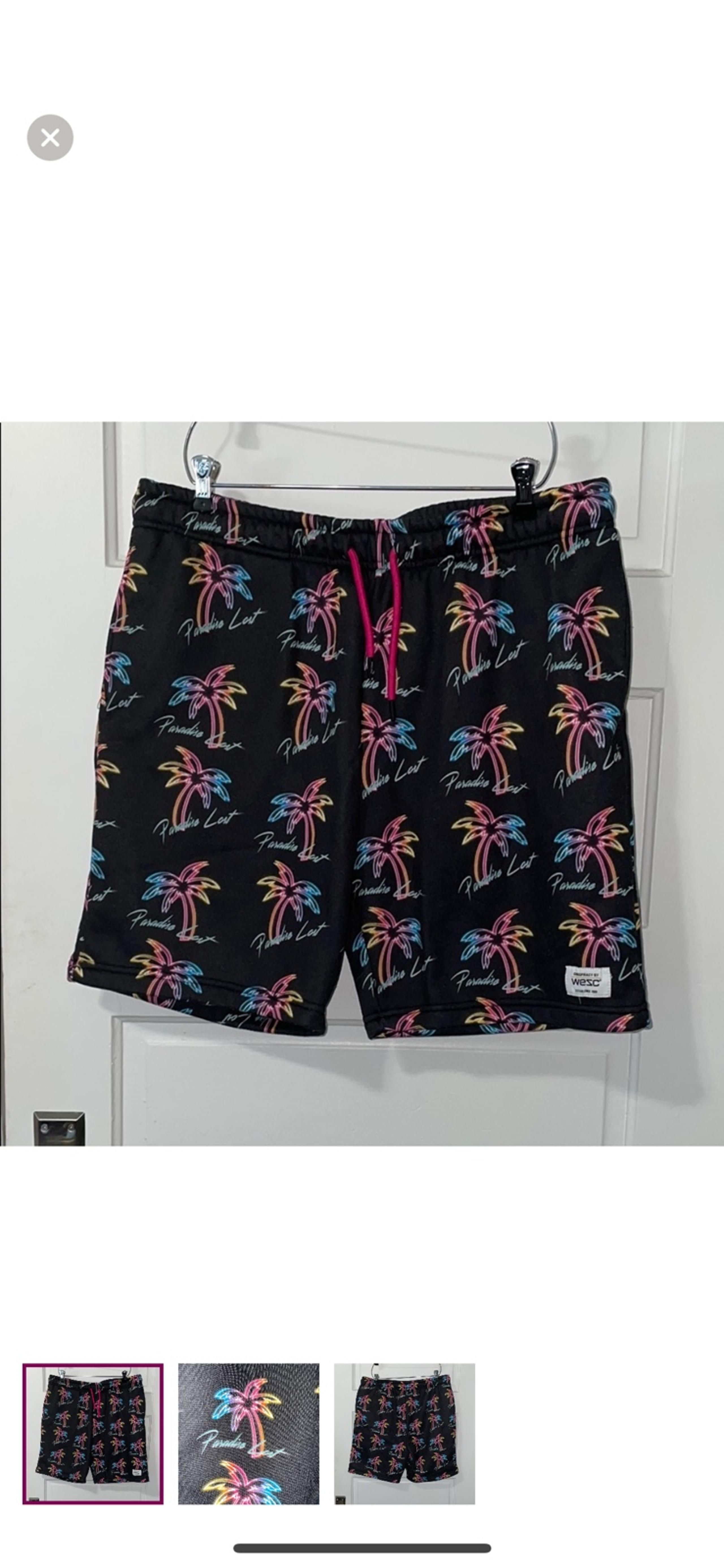 Unisex Conspiracy by WESC Black Neon Palm Tree Shorts