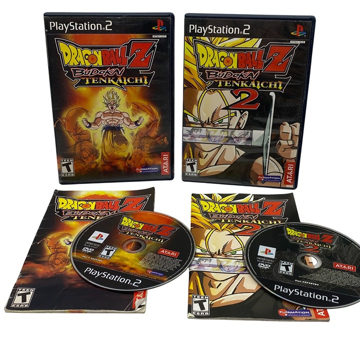 Dragonball Z Budokai Tenkaichi 1 & 2 playstation 2 PS2 T Guide CD Case Complete