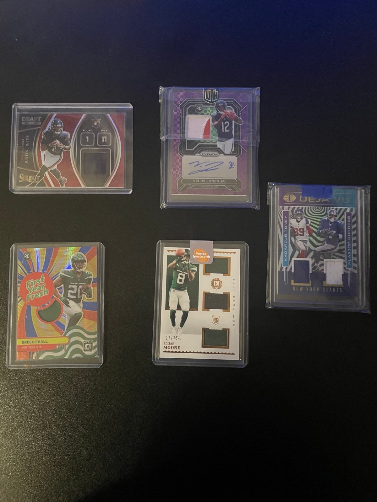 Football card patches and autograph lot