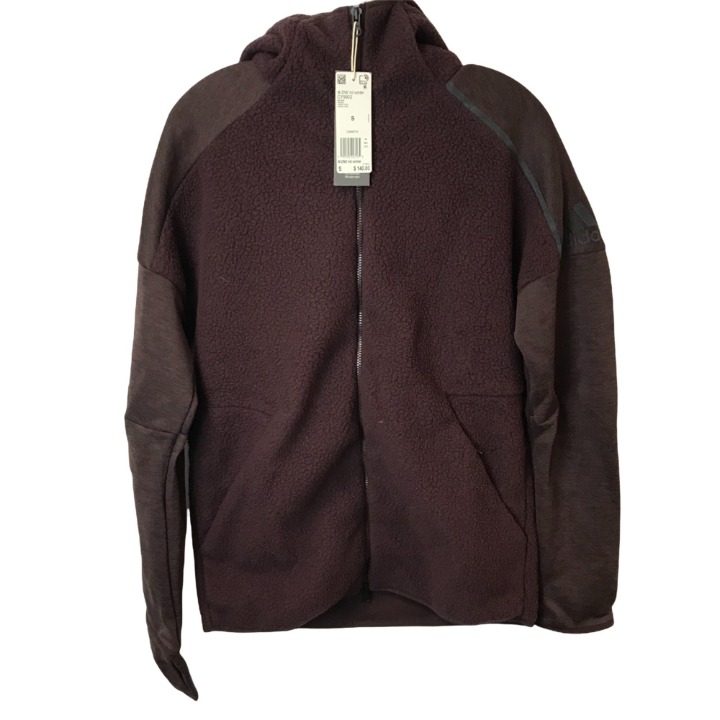 Adidas Men's Warm Sherpa Full Zip Hoodie (Size Small)