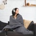 60 x 80 Premium Grey Weighted Blanket 20lbs Reduce Stress Promote Deep Sleep