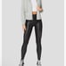 Spanx Moto Black High Rise Faux Leather Pull On Motorcycle Leggings Size Large