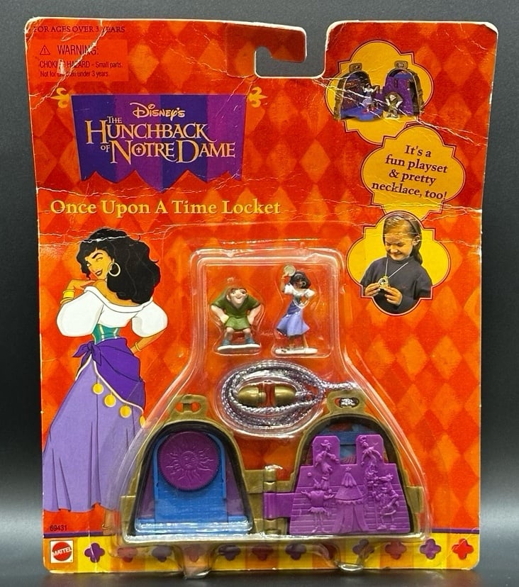 New Vintage Disney's the Hunchback of Notre Dame Once Upon A Time Locket Mattel