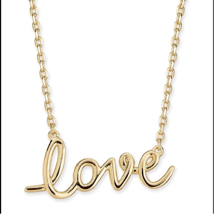 Kate Spade Love Script Necklace