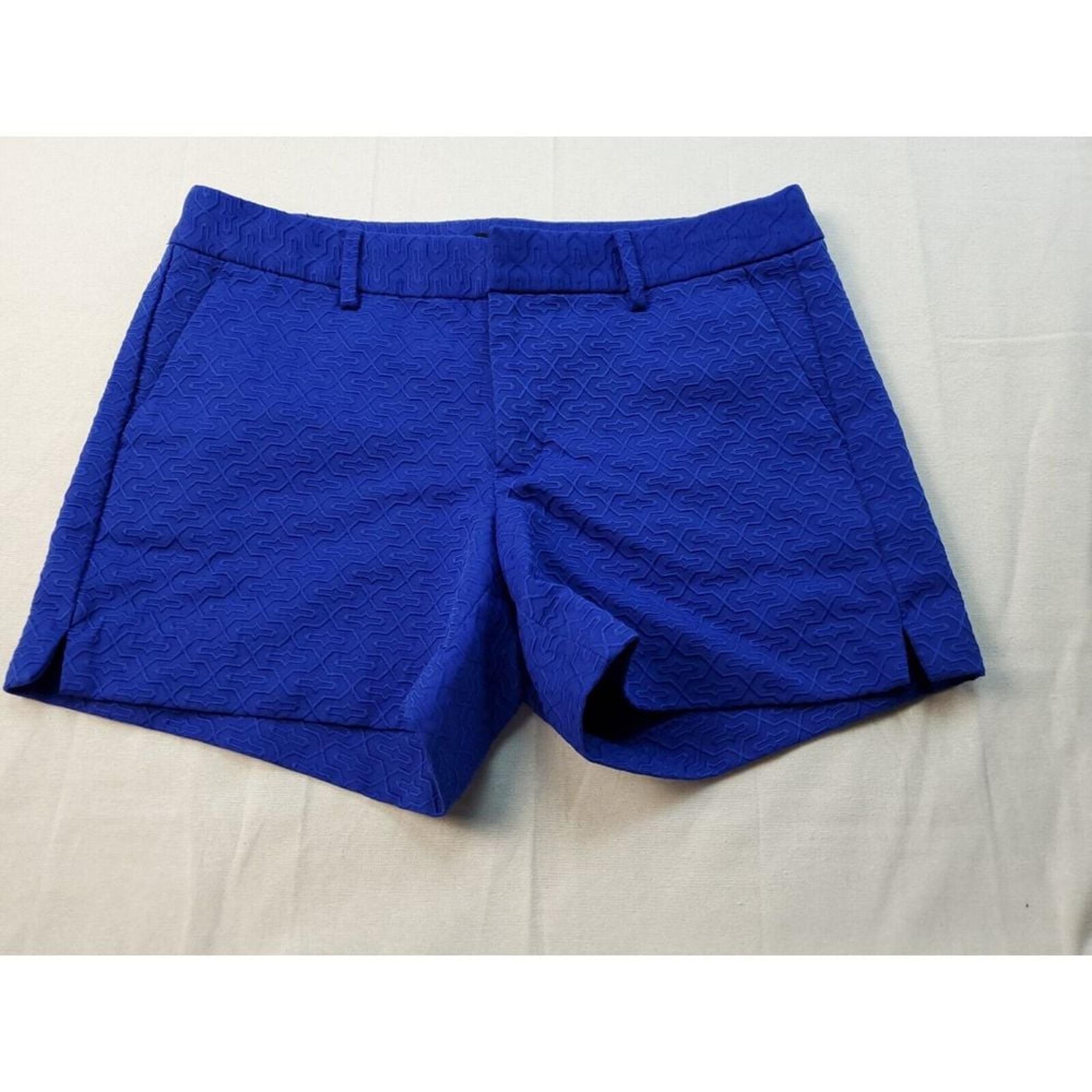 Banana Republic Shorts Womens Size 2 Blue Cotton Pockets Belt Loops Pull On