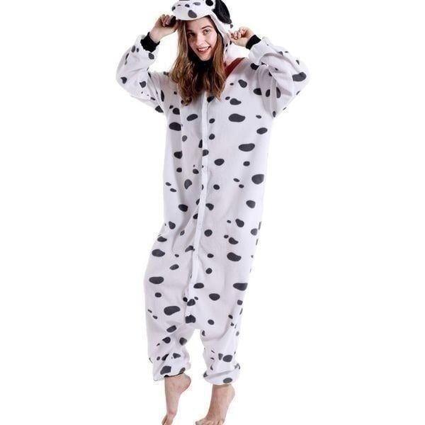 Adult Animal Dalmatian On Piece Cosplay Halloween Party Unisex Costume