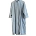 Vintage Oscar De La Renta Light Blue Zip Front Push Robe Size L/XL
