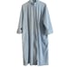 Vintage Oscar De La Renta Light Blue Zip Front Push Robe Size L/XL