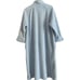 Vintage Oscar De La Renta Light Blue Zip Front Push Robe Size L/XL