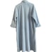 Vintage Oscar De La Renta Light Blue Zip Front Push Robe Size L/XL