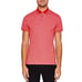 NWOT TED BAKER Polo Shirt Men 4 Red Geo Print Stripe Trim Short Sleeve Cotton
