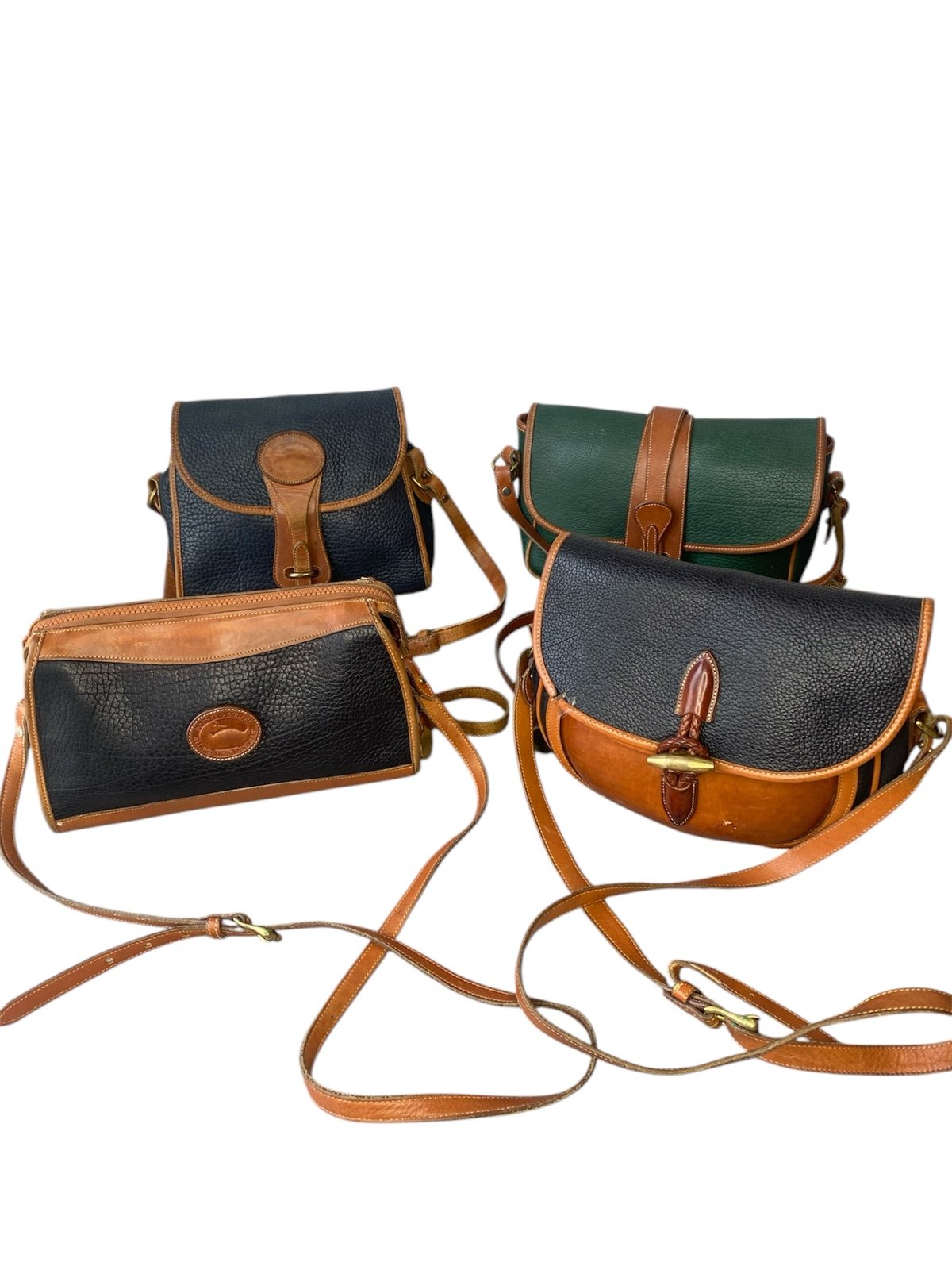 Vintage Lot of 3 Dooney & Bourke All Weather Leather bags