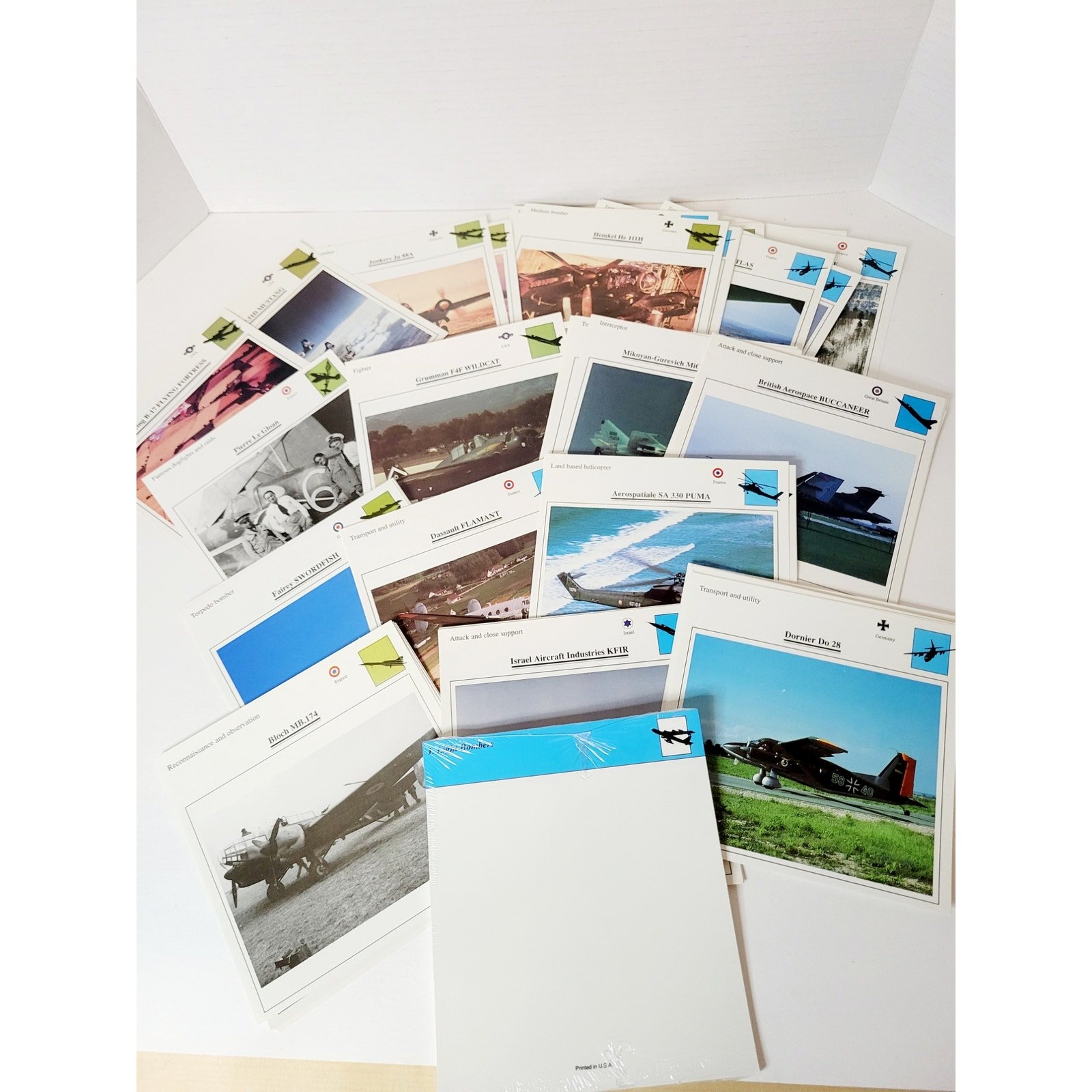 Rare set of Warplane Collection Club cards