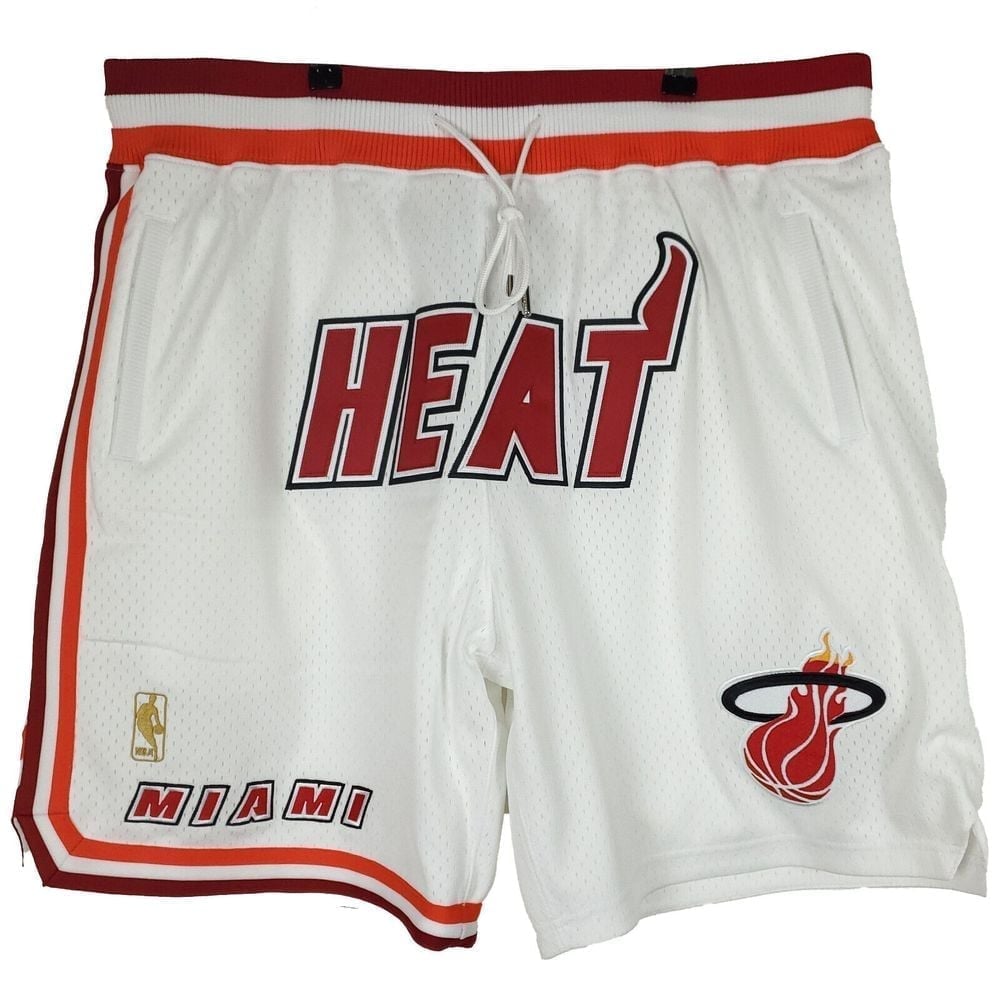 Just Don Miami Heat Mitchell & Ness XL XLarge Jersey Shorts NBA White NWT
