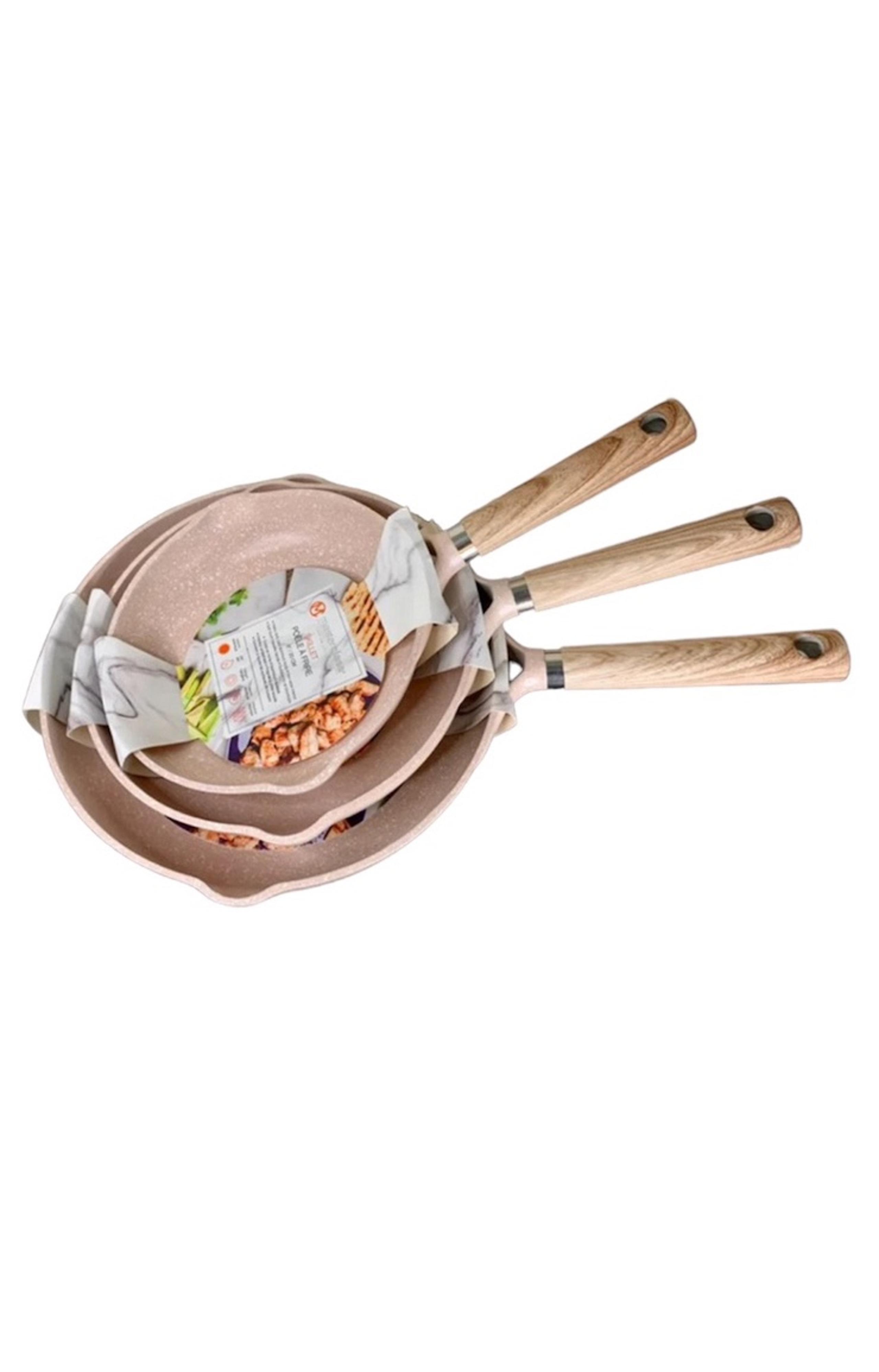 Masterclass premium pink skillets set