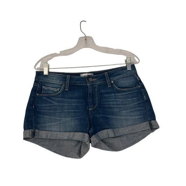 Paige Jimmy Jimmy Short Size 26 Stretch Medium Wash Cuffed