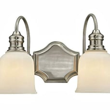Brushed nickel bathroom vanity light