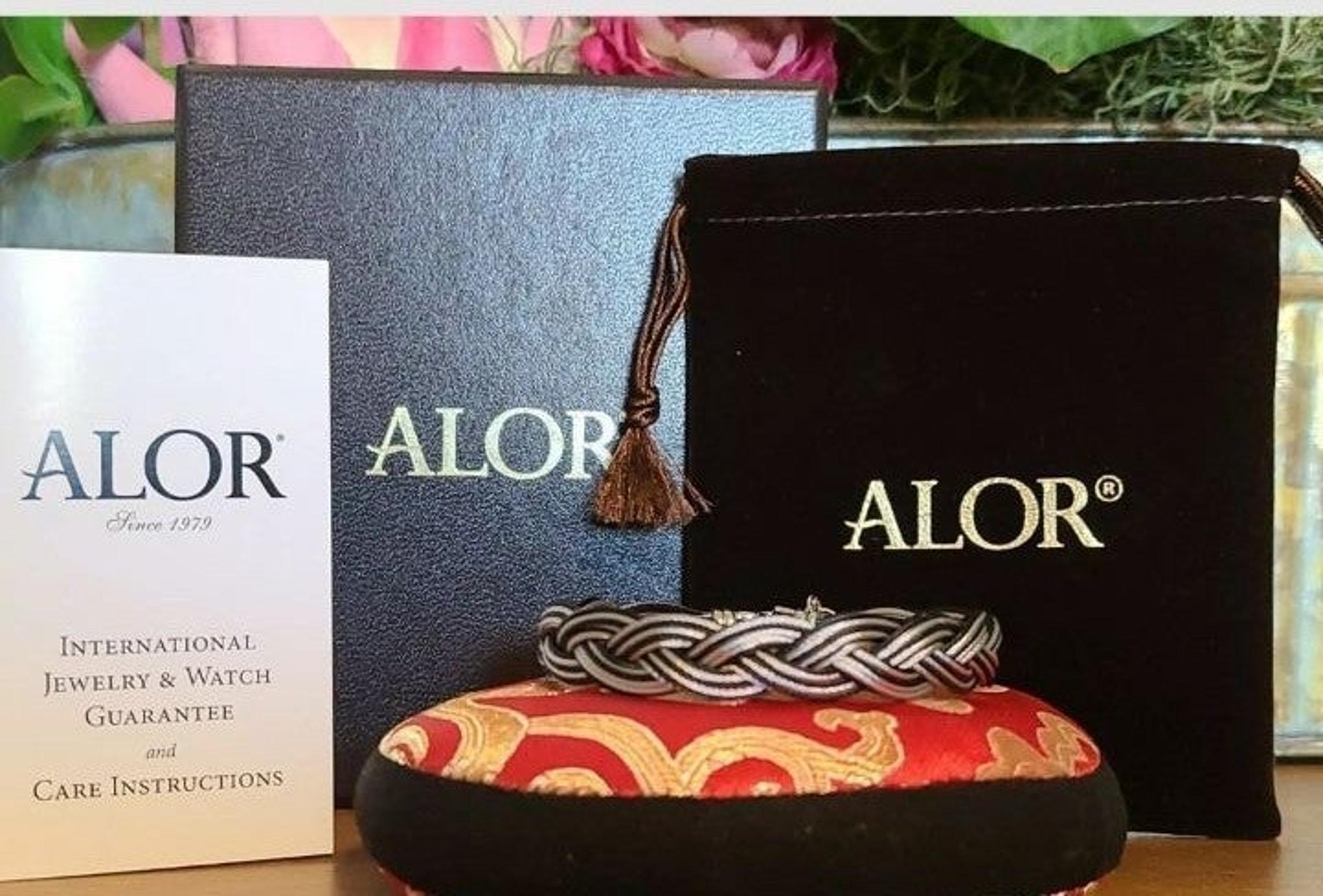 ALOR Two Tone Braided Cable Bracelet