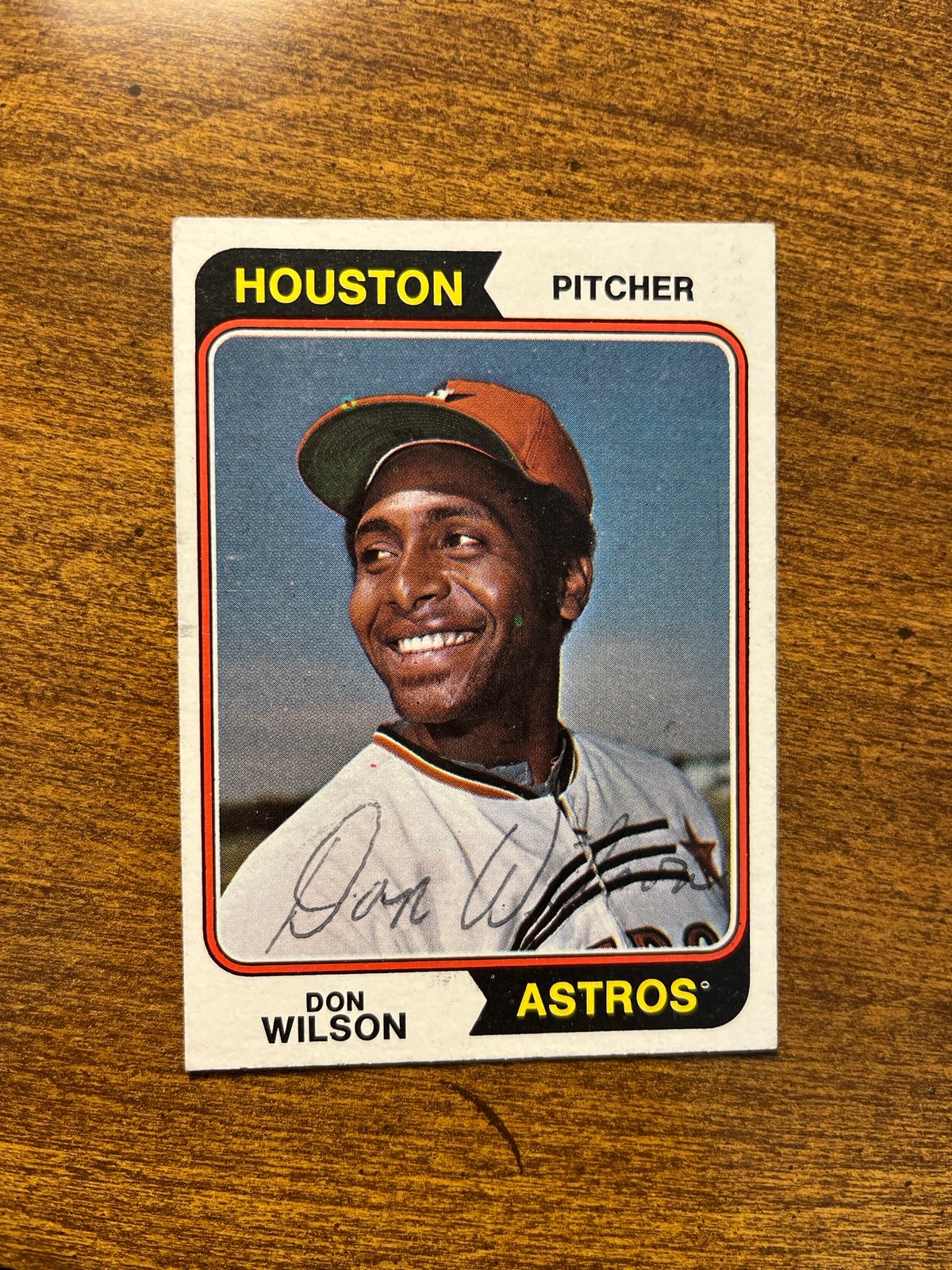 Don Wilson Signed Topps Card