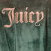 Juicy Couture luxurious emerald green bathrobe with silver writing faux fir -S/M