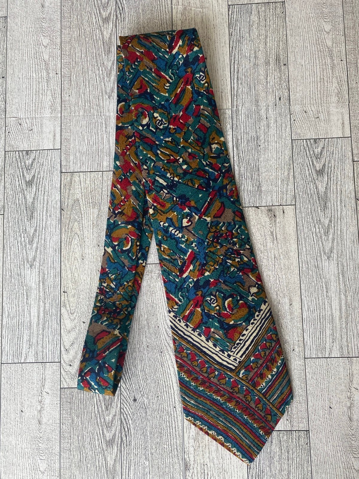 NWT MISSONI Multicolor Designer Art Print 100% Silk Tie Made In Spain