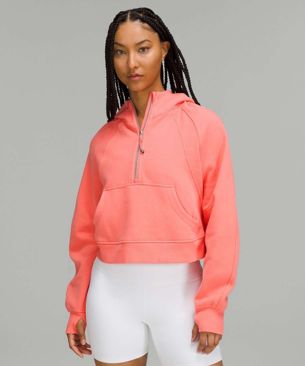 Lululemon Half Zip Scuba Hoodie Raspberry Cream