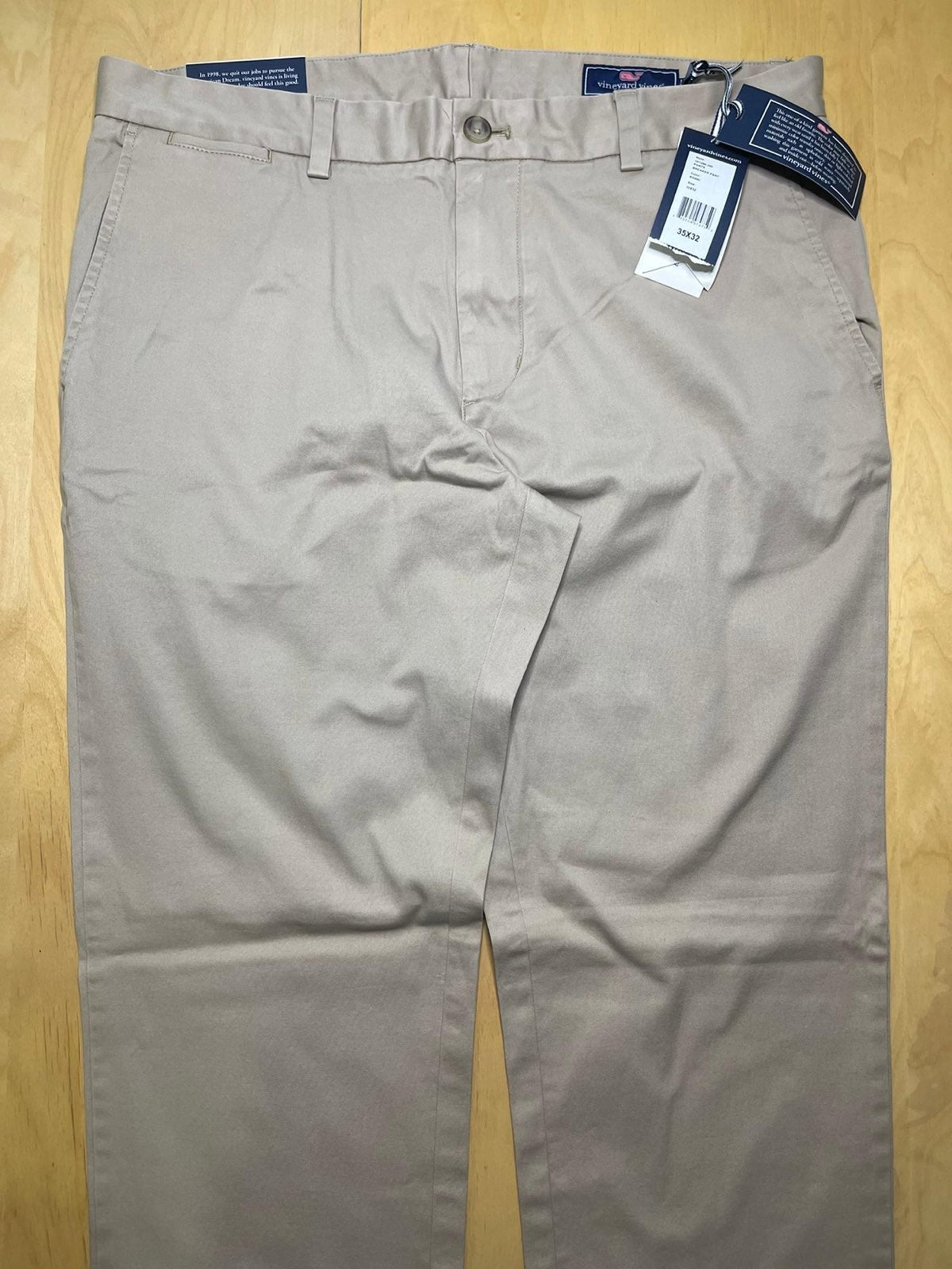 Vineyard Vines Pants Mens 35 Breaker Pants Casual Modern Chino Beige 35x32