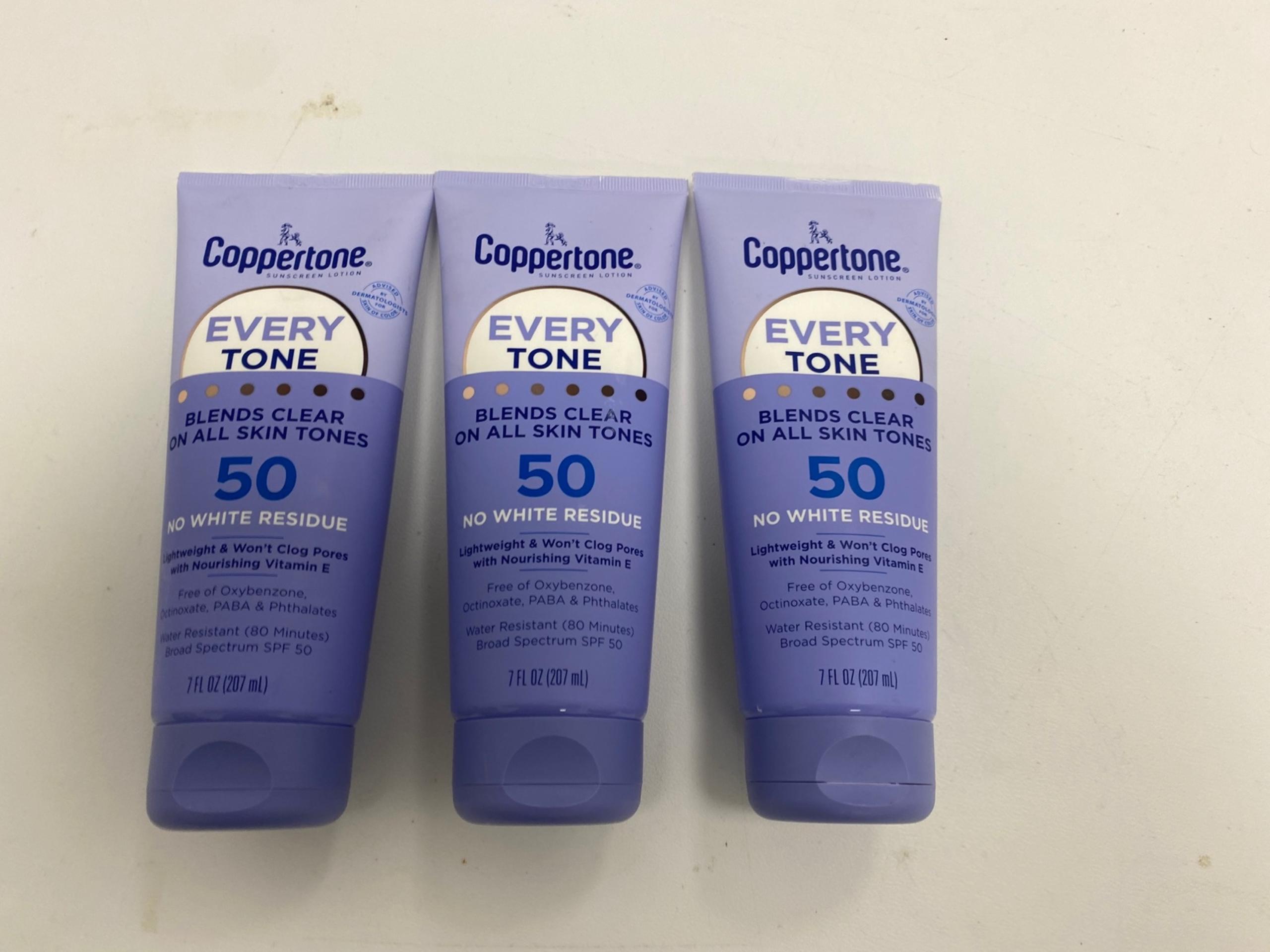 Coppertone Every tone lotion 7oz lot of 3