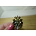 Vintage Coro crown shaped marquise crystals and moonstone brooch