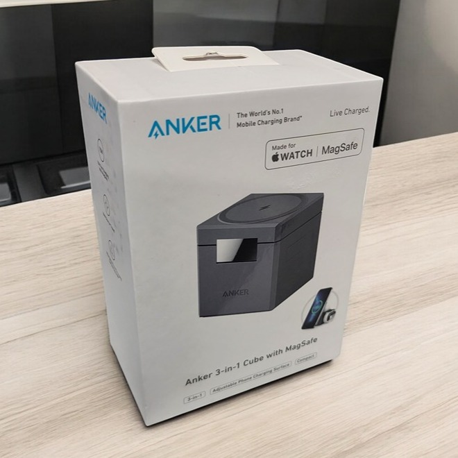 Anker 3-in-1 Cube with Magsafe in Black - Brand New