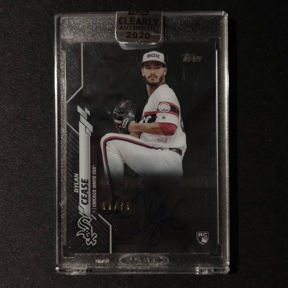 2020 Topps Clearly Authentic Dylan Cease Auto /75 White Sox