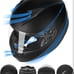 GLX GX11 Compact Motorcycle Helmet -Black, Large - Full Face w/ Tinted Visor