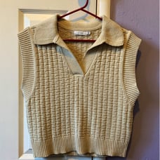 Beige Sweater Vest