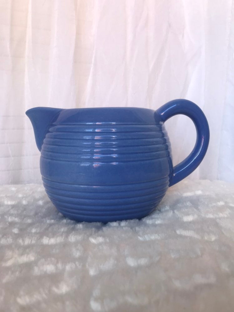 Vintage Stangl Blue Galzed Pottery Water Jug Pitcher