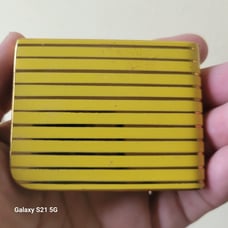 Vintage Elgin American Yellow Enameled Ladies Compact