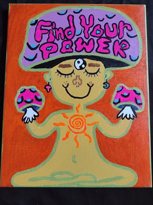 Find Your Power acrylic painting