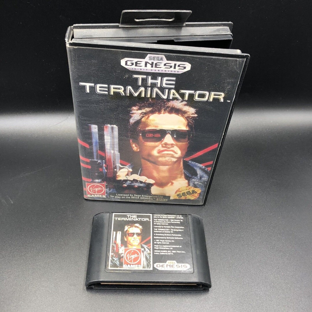The Terminator (Sega Genesis, 1991) - W/ Box and Game, No Manual, Tested