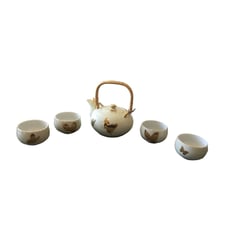 Takahashi San Francisco Tea Set 5 PC Hand Decorated Gold Butterflies Vintage
