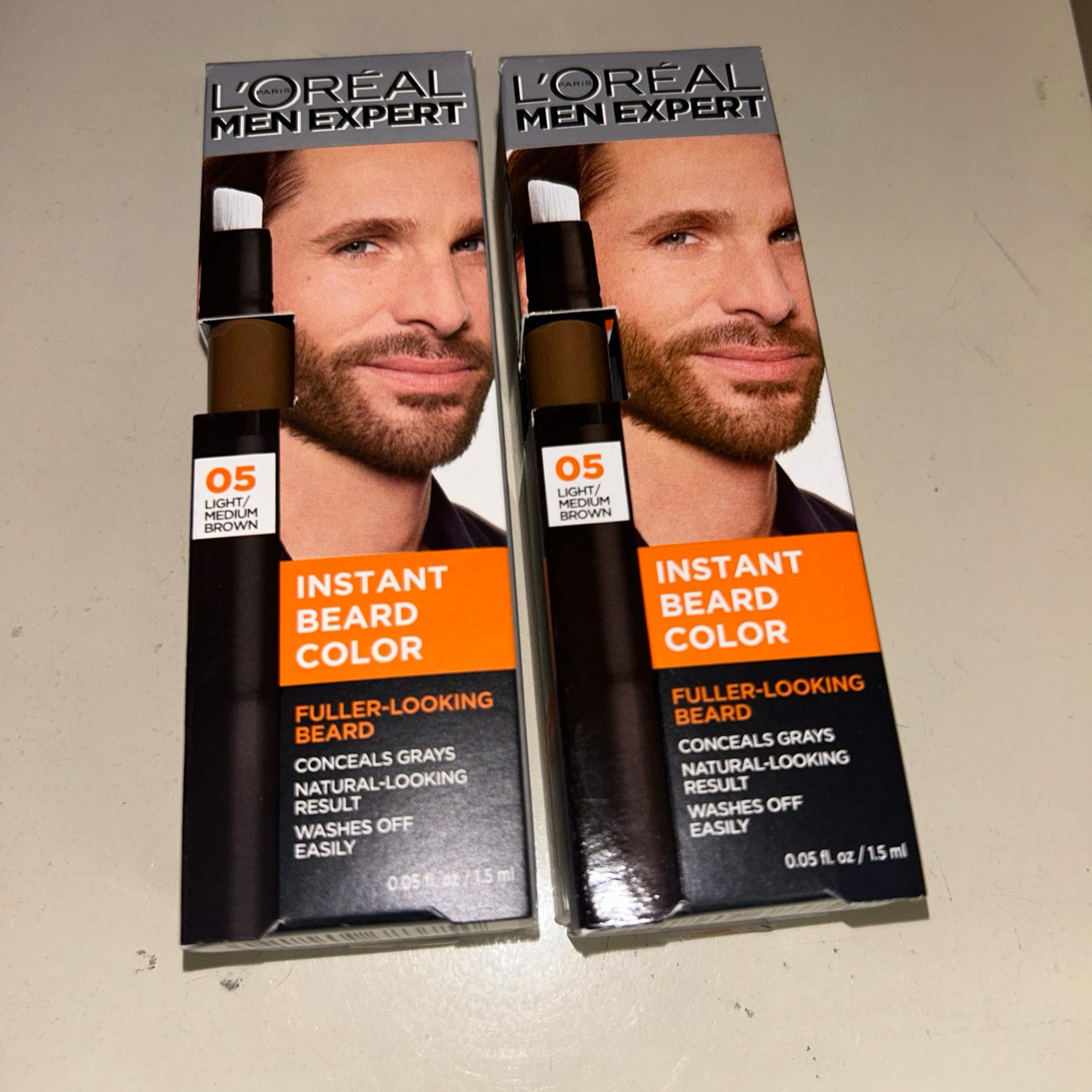 (2) L’Oreal Men Expert Instant Beard Color, 05 Light Medium Brown