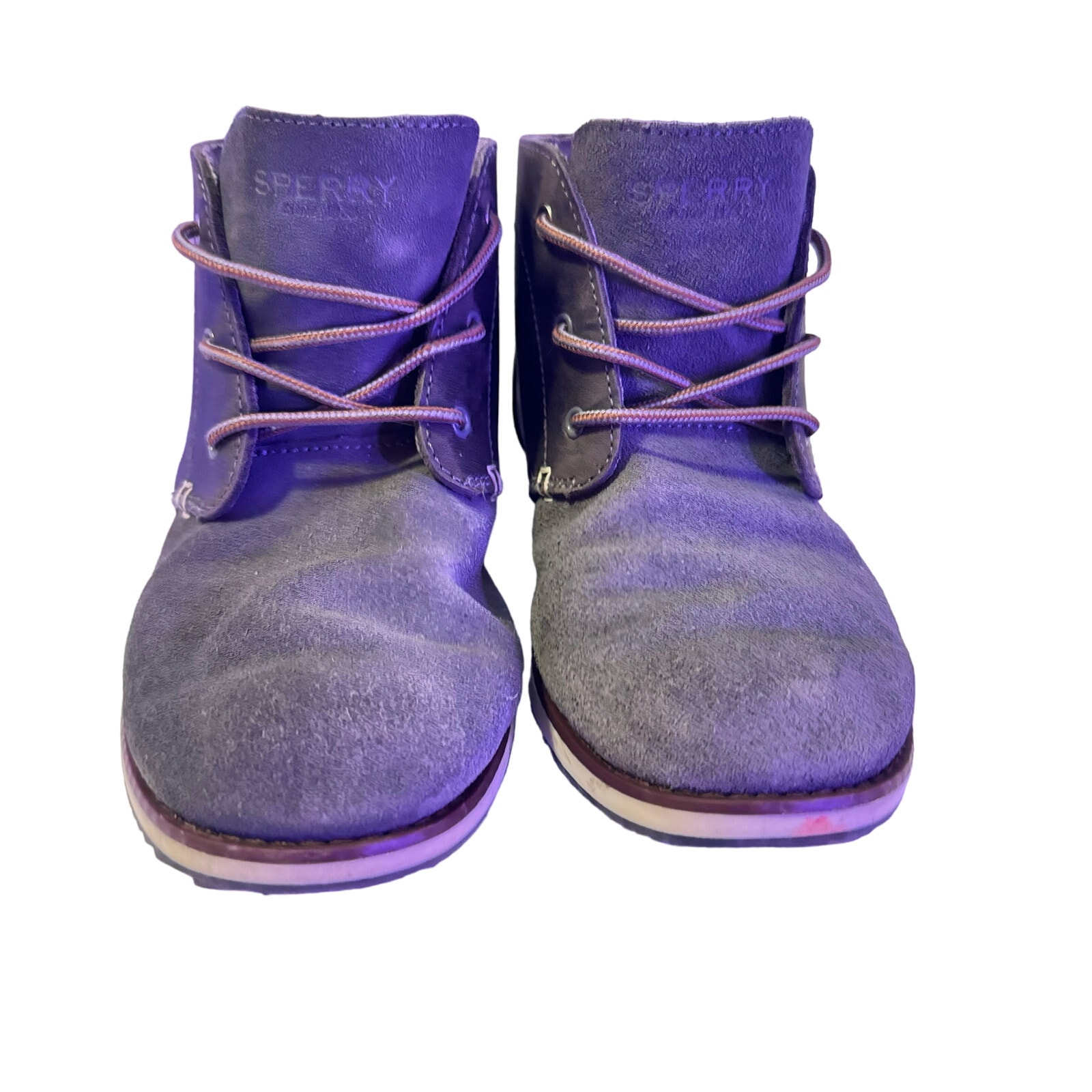 SPERRY WINDWARD MID GRAY CHUKKA BOOTS Boys SZ 5.5