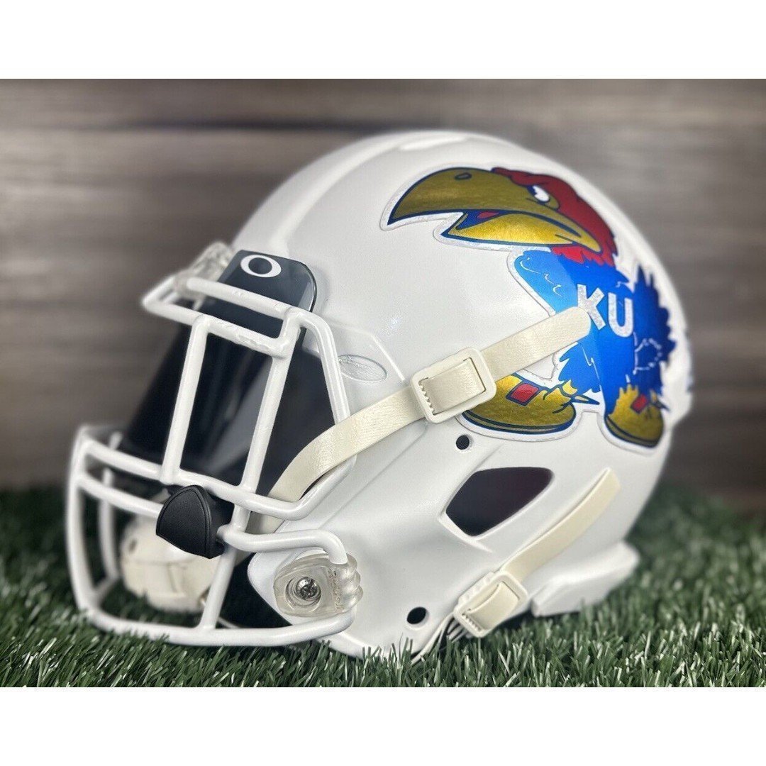 Kansas Jayhawks Riddell Speed Full Size Football Helmet Adult large Custom
