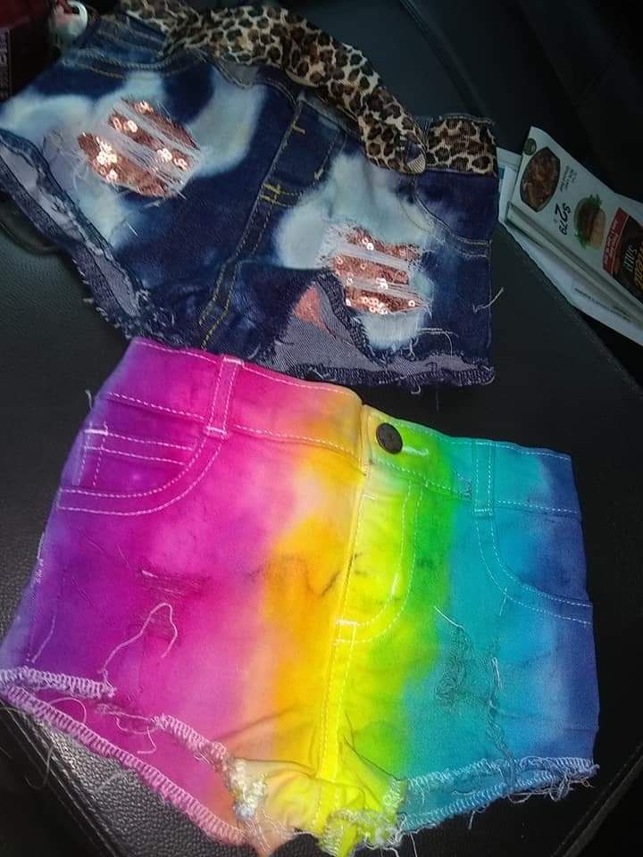 distressed shorts