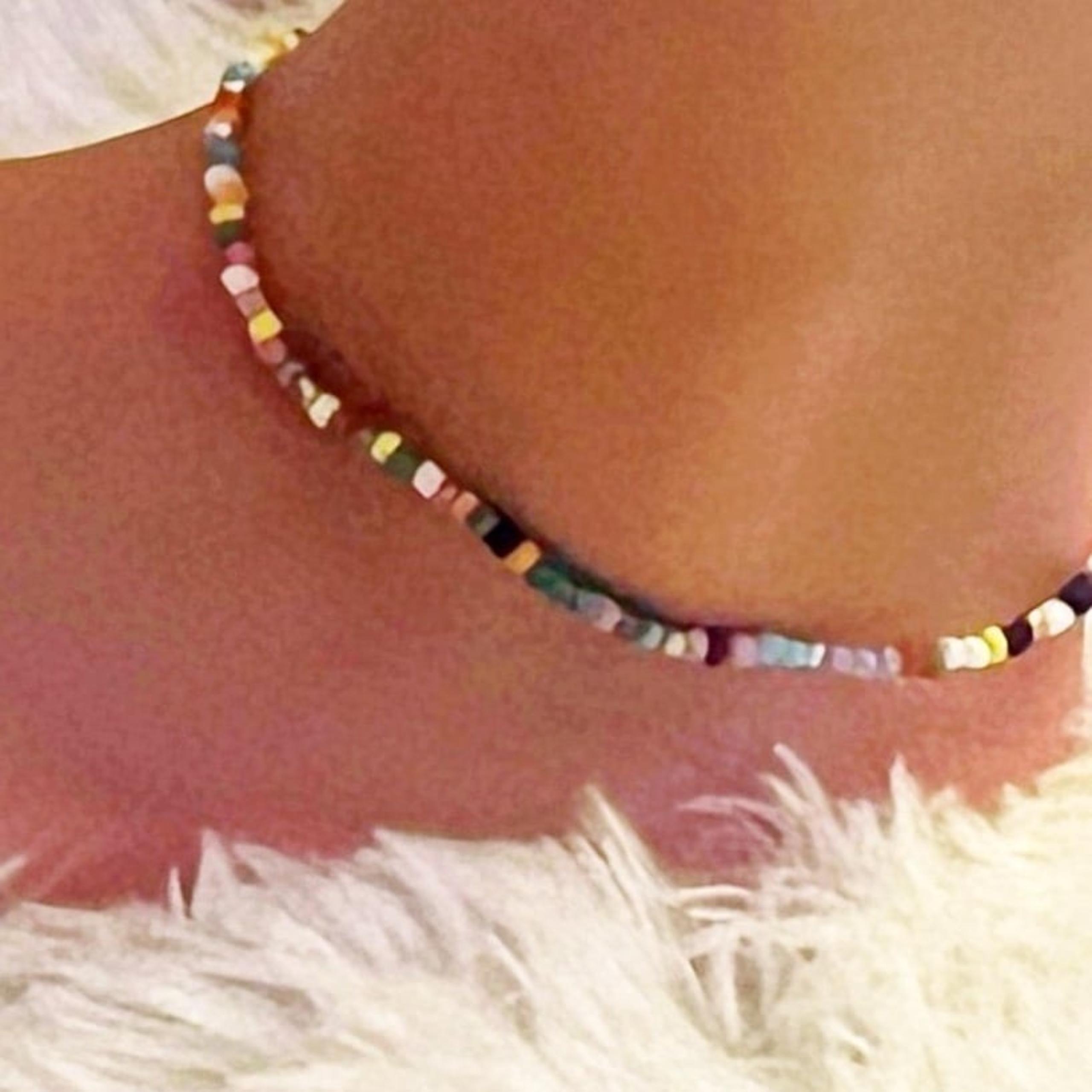 New Beach Anklet Boutique NWT Rainbow Beaded Summer Jewelry Ankle Bracelet