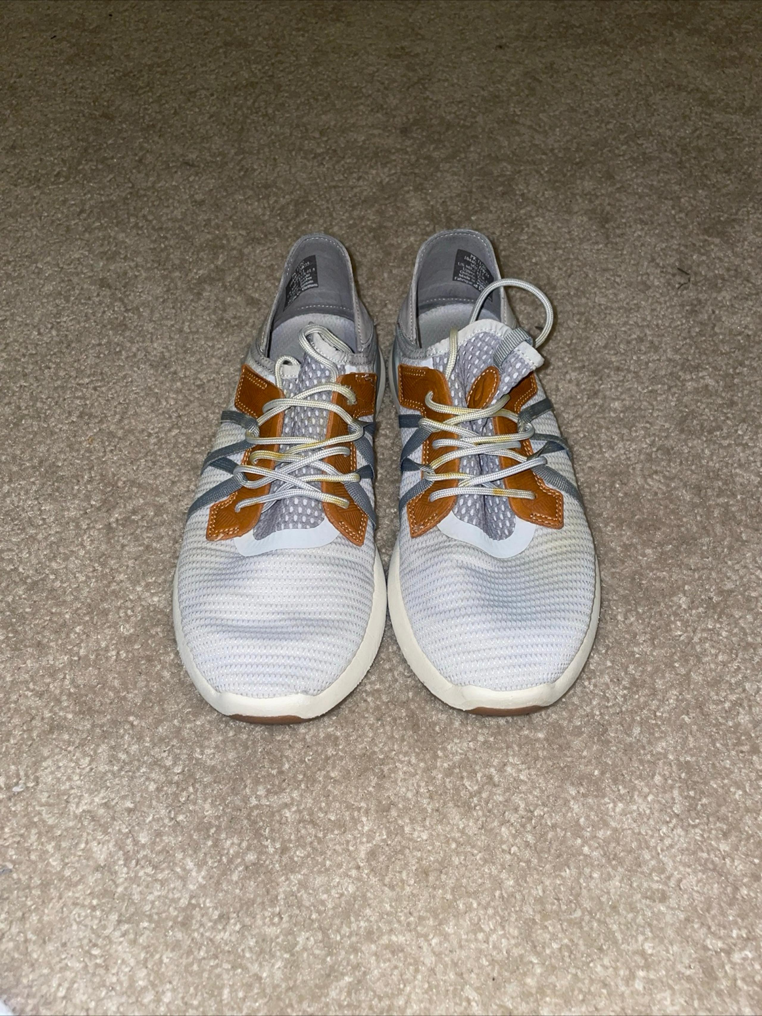 OluKai Mio Li 10440-DW25 Men's US 8.5 Shoes White Gray Lace-Up Casual Sneakers