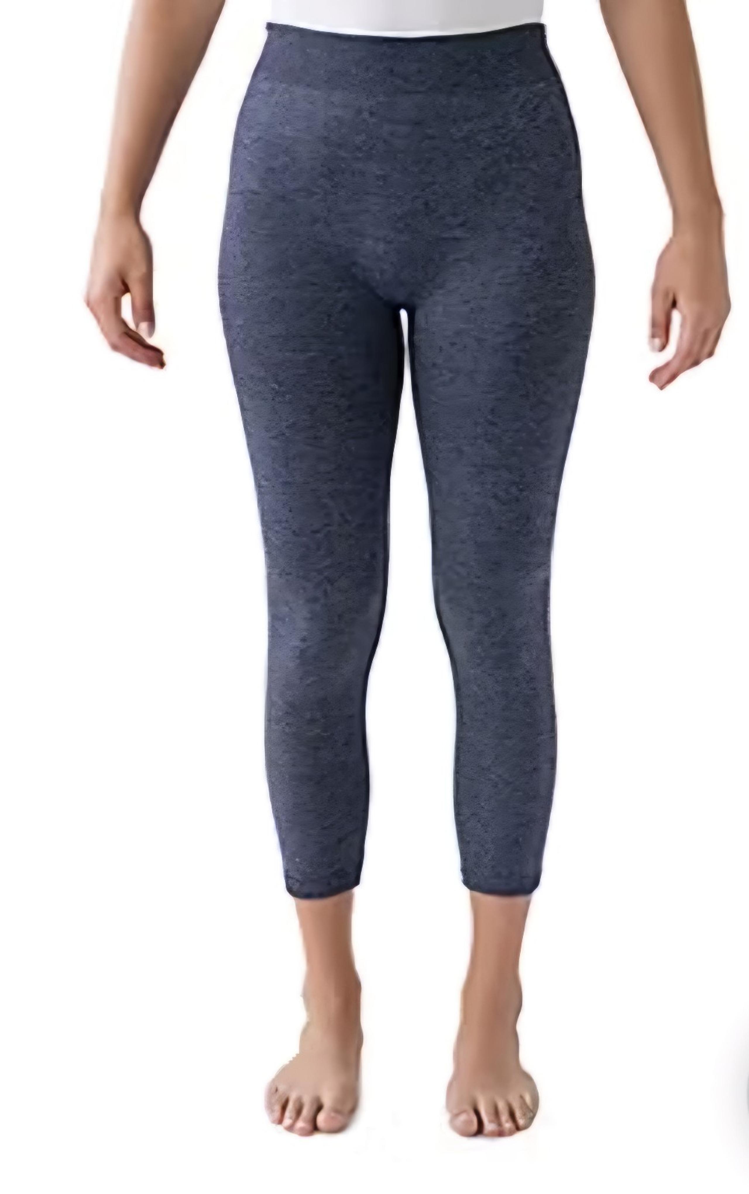 MUK LUKS Leggings Dark Blue/Gray 2x/3x